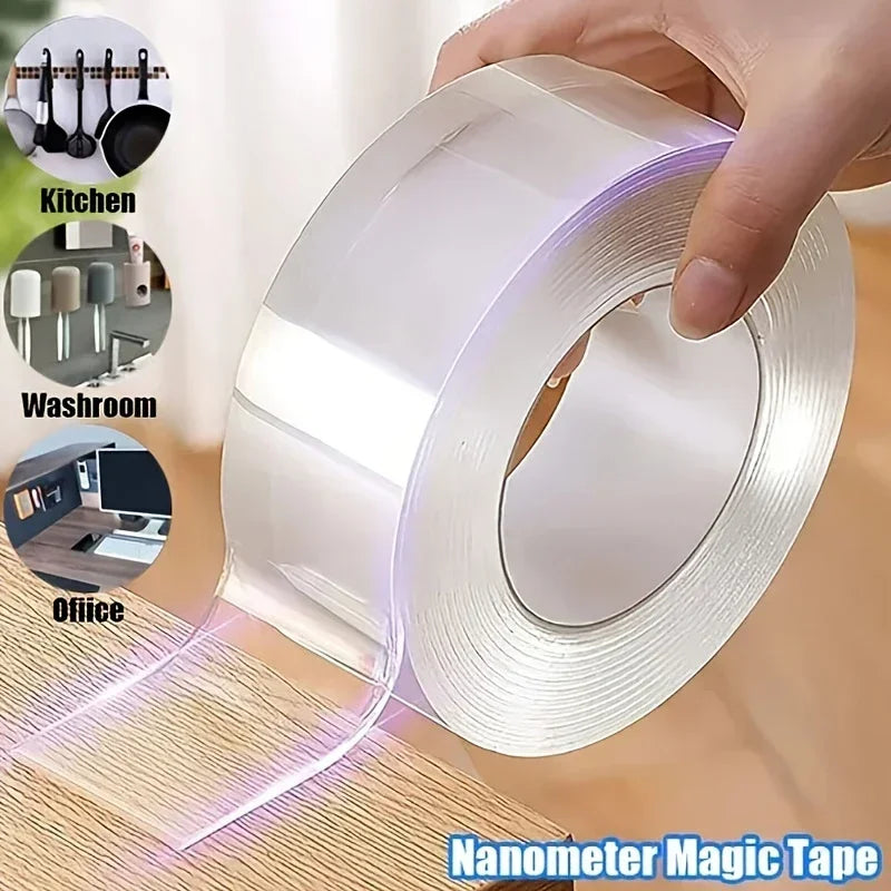 5m/3/2m/1m Nano Tape Extra Strong Double Sided Adhesive Tape Transparent No Trace Reusable Waterproof Adhesive Tape Home
